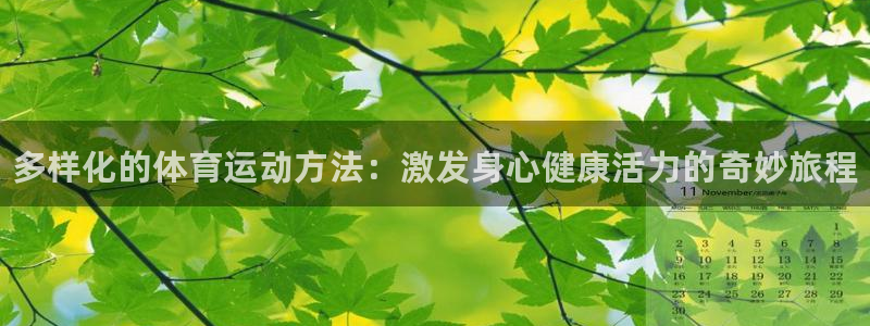 JJB竞技宝官方正版app代理：多样化的体育运动方法